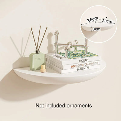 Solid Wooden Semicircle Wall Shelves