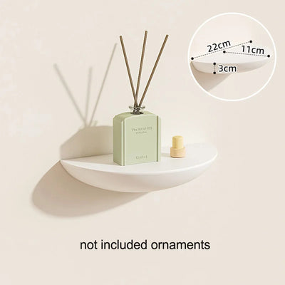 Solid Wooden Semicircle Wall Shelves