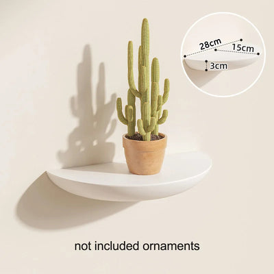 Solid Wooden Semicircle Wall Shelves