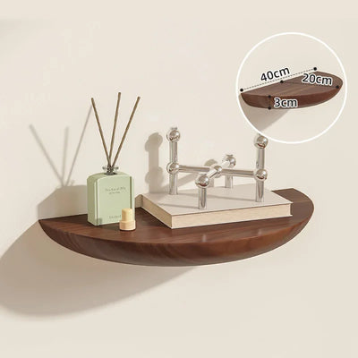 Solid Wooden Semicircle Wall Shelves